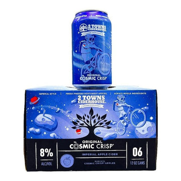 2 Towns Ciderhouse Cosmic Crisp Imperial Apple Cider 6-Pack - LoveScotch.com