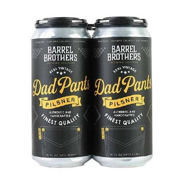 Barrel Brothers Brewing Co. 'Dad Pants' Pilsner Beer 4-Pack - LoveScotch.com