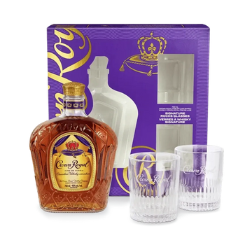Crown Royal Canadian w/ Holiday Deluxe Rocks Glass Set - LoveScotch.com