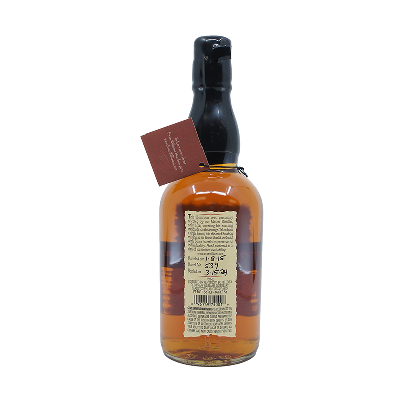 Evan Williams Single Barrel Vintage Kentucky Straight Bourbon Whiskey - LoveScotch.com