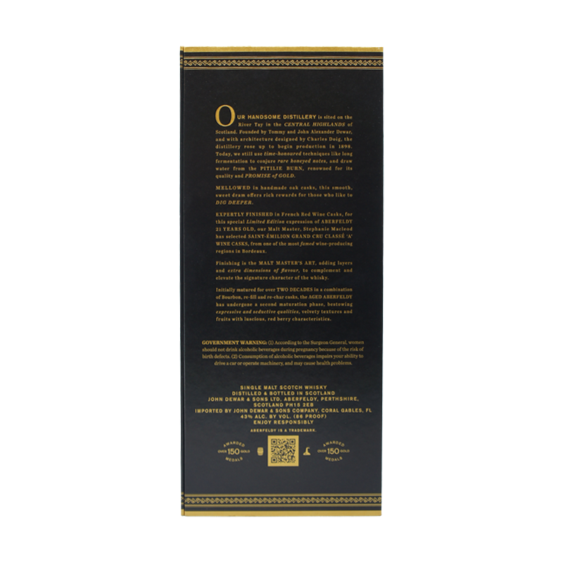 Aberfeldy 21 Year Limited Edition St-Emilion French Wine Cask Finish - LoveScotch.com