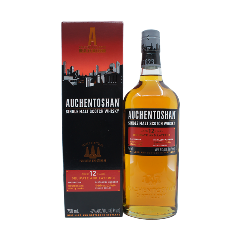 Auchentoshan 12 Year Old Lowland Single Malt Scotch Whisky - LoveScotch.com