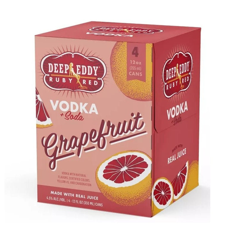 Deep Eddy Ruby Red Vodka + Soda Grapefruit 4-Pack - LoveScotch.com