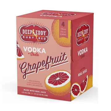 Deep Eddy Ruby Red Vodka + Soda Grapefruit 4-Pack - LoveScotch.com