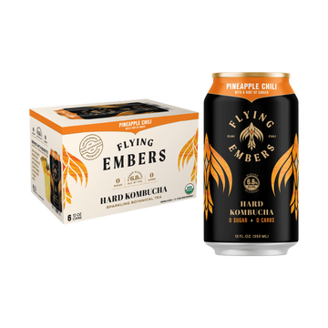 Flying Embers Pineapple Chili Hard Kombucha 6-Pack - LoveScotch.com
