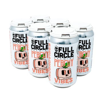 Full Circle Brewing Co. 'Peachy Vibes' Wheat Ale Beer 6-Pack - LoveScotch.com