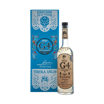 G4 Día de Muertos Añejo Tequila Blue Box - LoveScotch.com