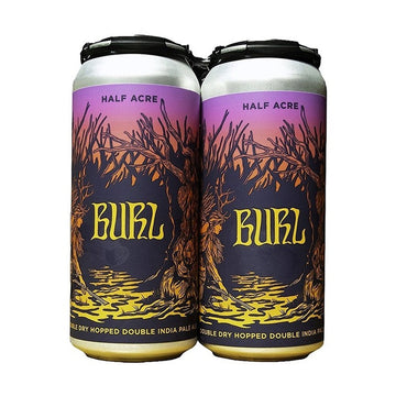 Half Acre Beer Co. Burl Double Dry Hopped DIPA Beer 4-Pack - ForWhiskeyLovers.com