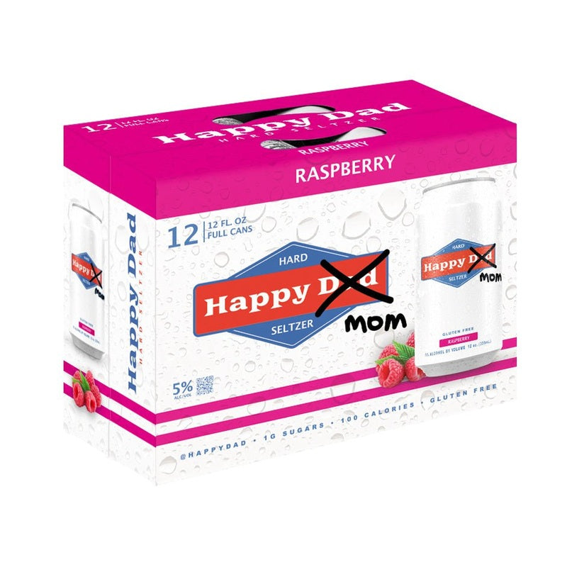 Happy Dad Hard Seltzer 'Happy Mom' Raspberry 12-Pack - LoveScotch.com
