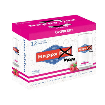 Happy Dad Hard Seltzer 'Happy Mom' Raspberry 12-Pack - LoveScotch.com