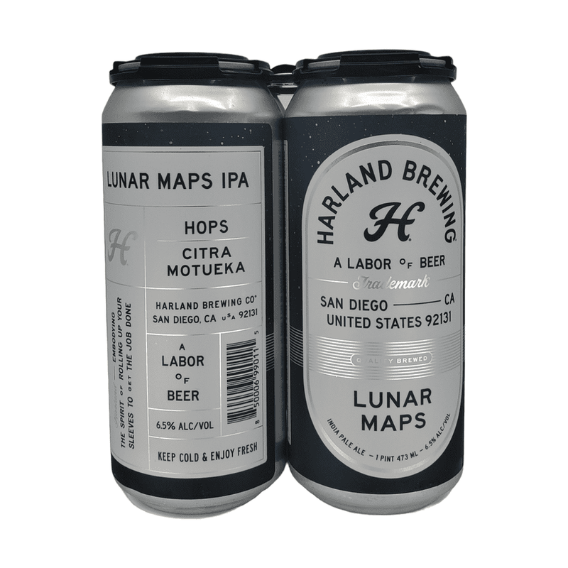 Harland Brewing Lunar Maps IPA Beer 4-Pack - ForWhiskeyLovers.com