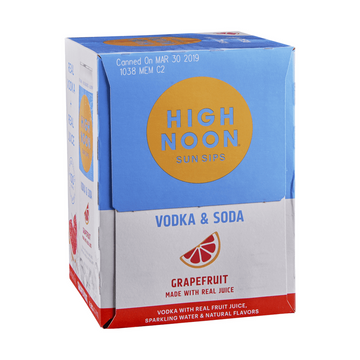 High Noon Grapefruit Vodka Soda 4-Pack - LoveScotch.com