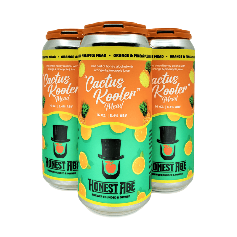 Honest Abe 'Cactus Kooler' Orange & Pineapple Mead 4-Pack - LoveScotch.com