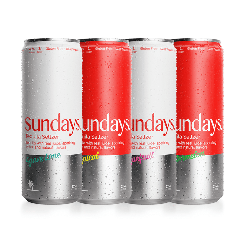 Løs Sundays Tequila Seltzer Variety 8-Pack - LoveScotch.com