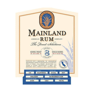 Mainland American Rum Co. California 8 Year Old Rum - LoveScotch.com