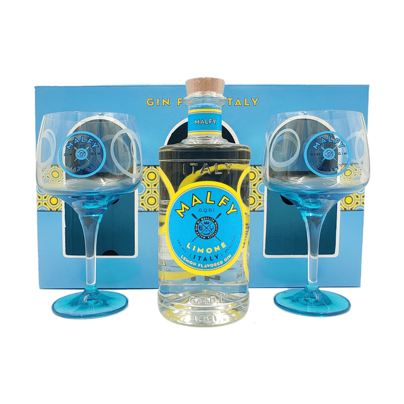 Malfy Limone Gin Gift Set with 2 Glasses - LoveScotch.com