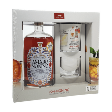 Nonino Quintessentia Amaro Liqueur w/2 Tumblers Gift Box - LoveScotch.com