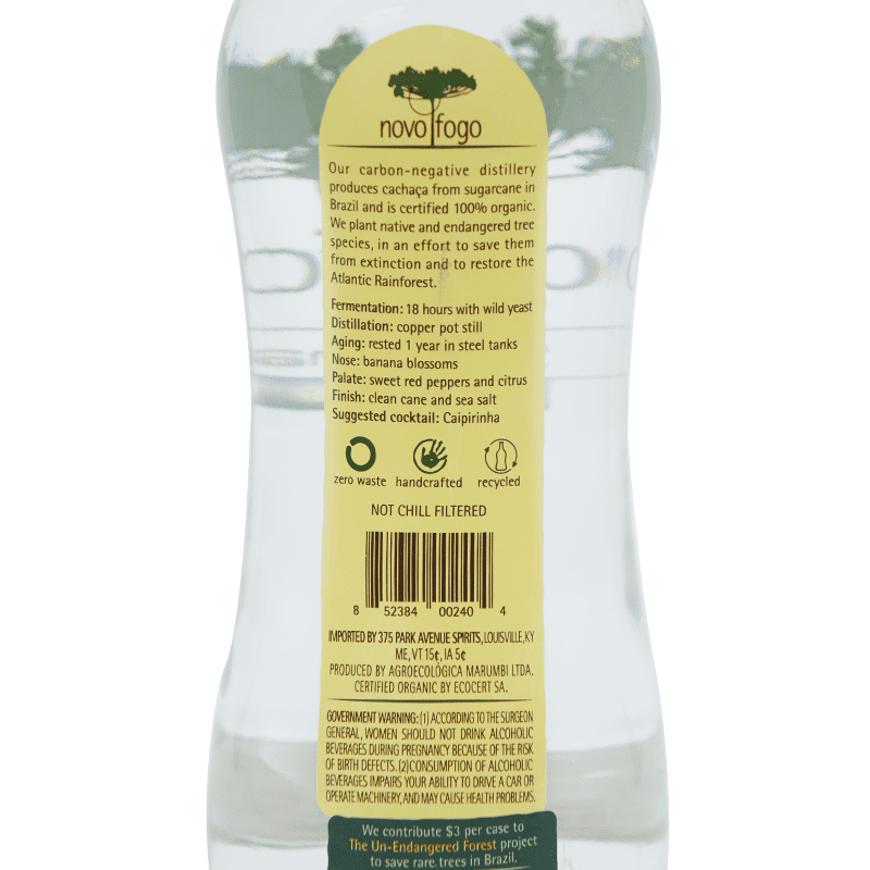 Novo Fogo Silver Cachaca 1L - LoveScotch.com