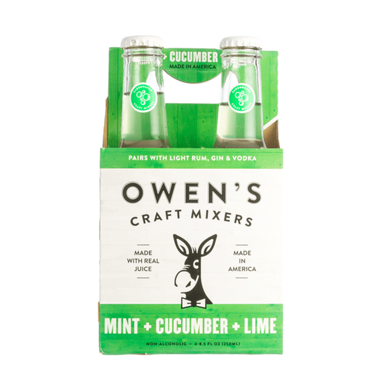 Owen's Mint + Cucumber + Lime Craft Mixers 4-Pack - LoveScotch.com