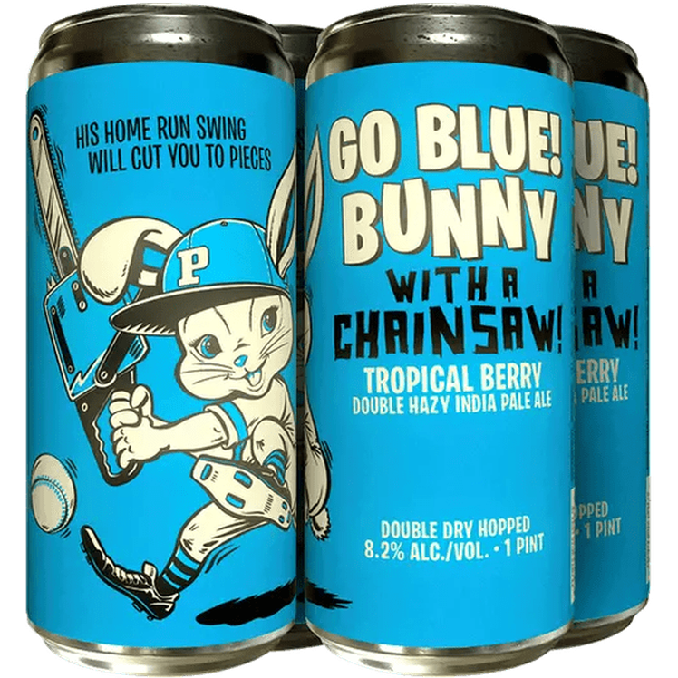 Paperback Brewing Co. 'GO BLUE! Bunny with a Chainsaw' POG Hazy DIPA 8.2% - LoveScotch.com