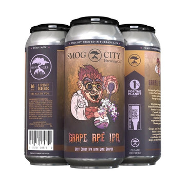 Smog City Brewing Co. 'Grape Ape' IPA Beer 4-Pack - ForWhiskeyLovers.com