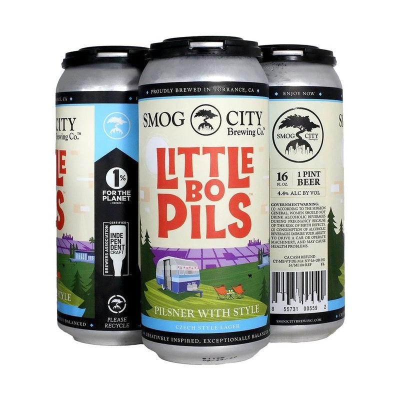 Smog City Brewing Co. 'Little Bo Pils' Pilsner Beer 4-Pack - ForWhiskeyLovers.com