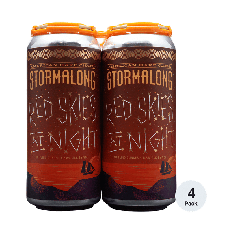 Stormalong 'Red Skies at Night' Cider 4-Pack - LoveScotch.com