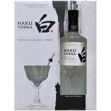 Suntory Haku Japanese Craft Vodka with Coupes - LoveScotch.com 