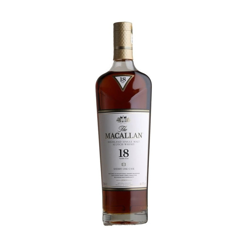 The Macallan 18 Year Old Sherry Oak Cask Highland Single Malt Scotch Whisky 2023 Edition - LoveScotch.com