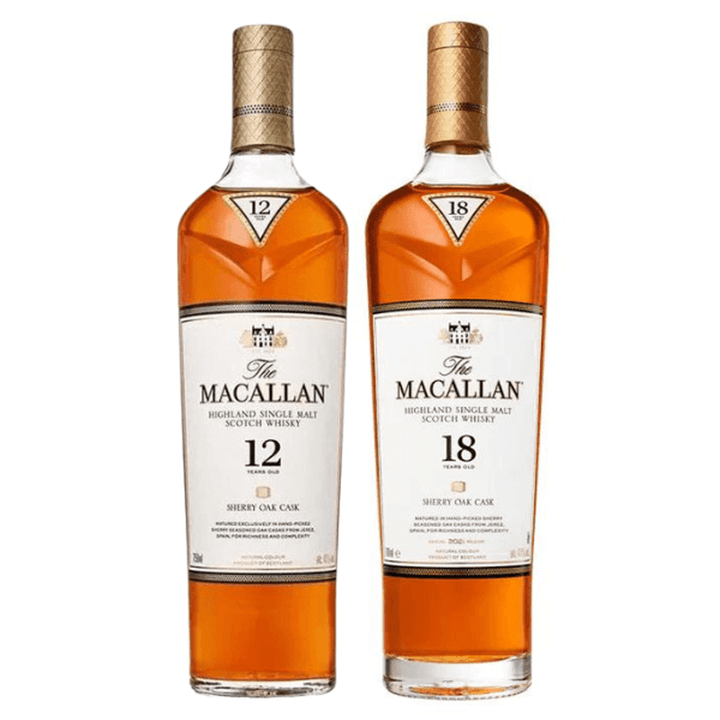 The Macallan Sherry 12 & 18 Bundle - LoveScotch.com 