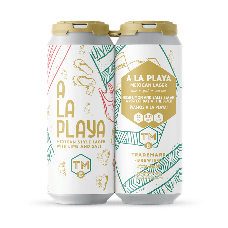 Trademark Brewing A La Playa Lager 4pk - LoveScotch.com