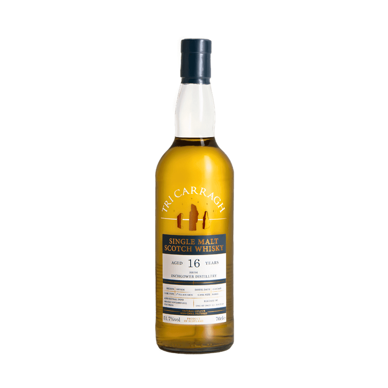 Tri Carragh Inchgower 16 Year Old Single Malt Scotch Whisky - LoveScotch.com