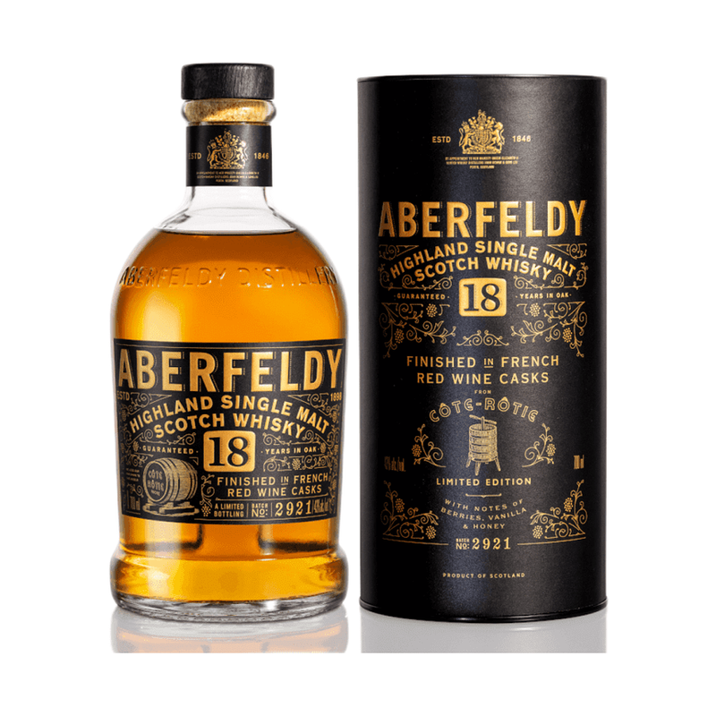 Aberfeldy 18 Year Old 'Côte Rôtie' Red Wine Casks Finish Highland Single Malt Scotch Whisky - LoveScotch.com