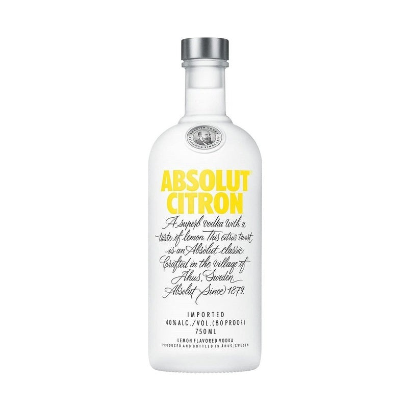 Absolut Citron Lemon Flavored Vodka - LoveScotch.com