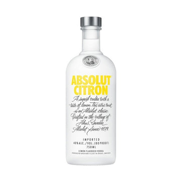 Absolut Citron Lemon Flavored Vodka - LoveScotch.com