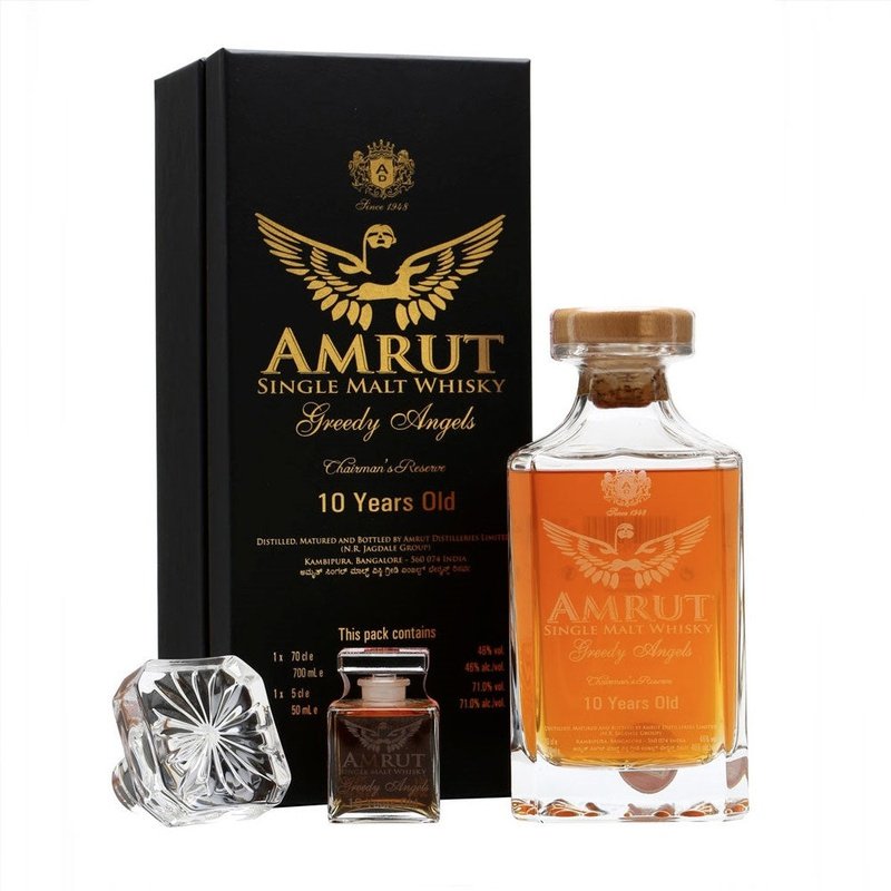 Amrut Greedy Angels 10 Year Old Chairman's Reserve Indian Single Malt Whisky - LoveScotch.com