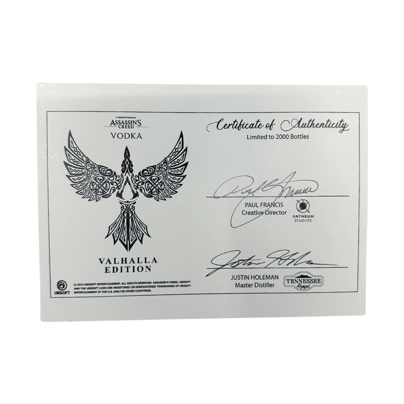 Assassin's Creed Vodka 'Valhalla Edition' Collectors Release with Certificate & Glass - LoveScotch.com