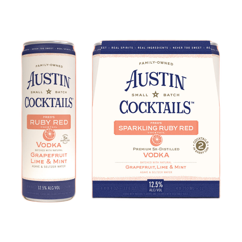 Austin Cocktails Sparkling Fred's Ruby Red Cocktail 4-Pack - LoveScotch.com