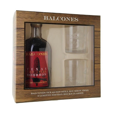 Balcones Texas Pot Still Straight Bourbon Whisky w/Rocks Glasses - LoveScotch.com