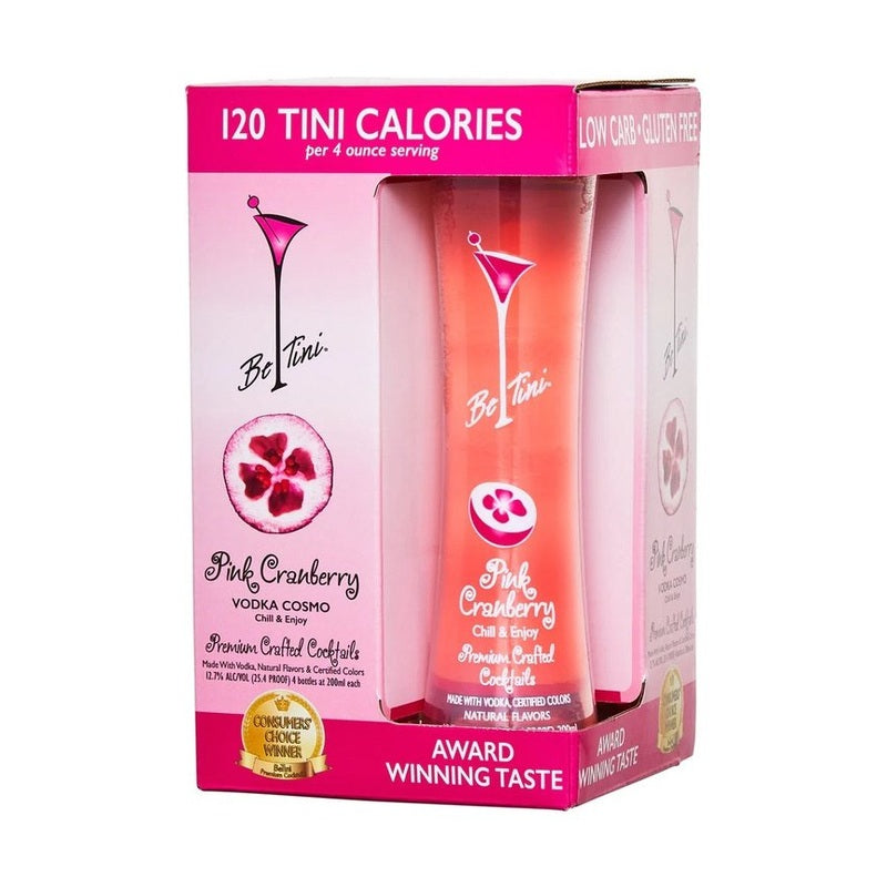 BeTini Pink Cranberry Vodka Martini Cocktail 4-Pack - LoveScotch.com
