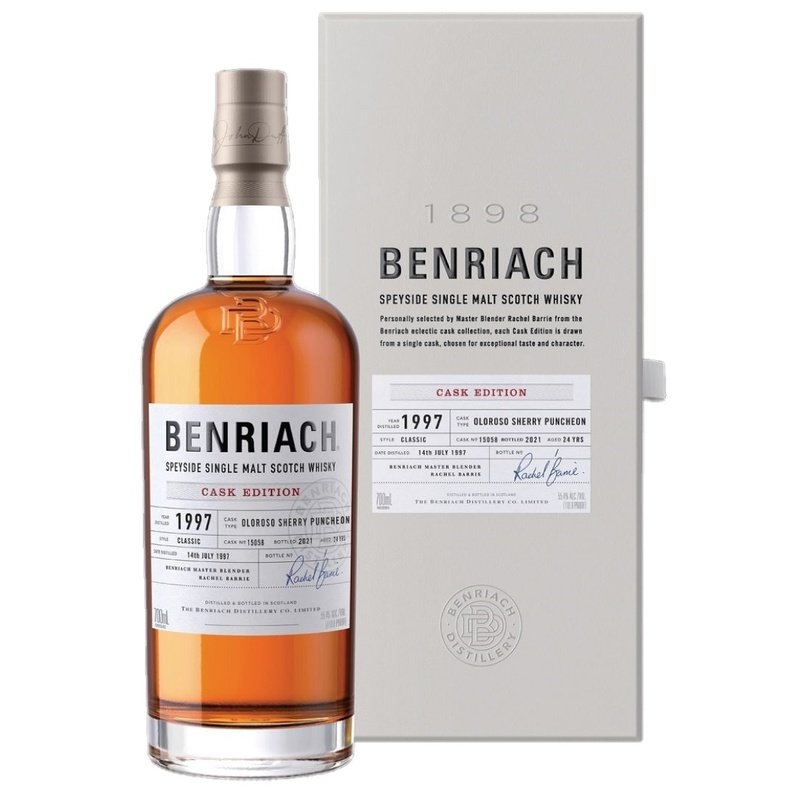 Benriach 1997 Cask #15058 Oloroso Sherry Puncheon 24 Year Old Speyside Single Malt Scotch Whisky - LoveScotch.com