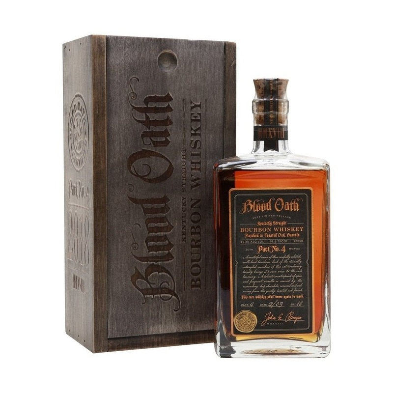 Blood Oath Pact No. 4 Kentucky Straight Bourbon Whiskey Toasted Oak Barrels Finish - LoveScotch.com