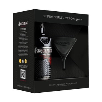 Brockmans Premium Gin with Martini Glass Gift Set - LoveScotch.com