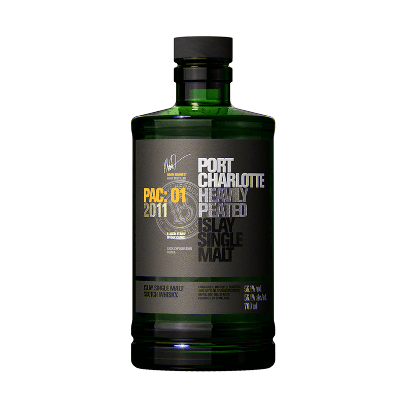Bruichladdich Port Charlotte PAC:01 2011 Heavily Peated Islay Single Malt Scotch Whisky - LoveScotch.com