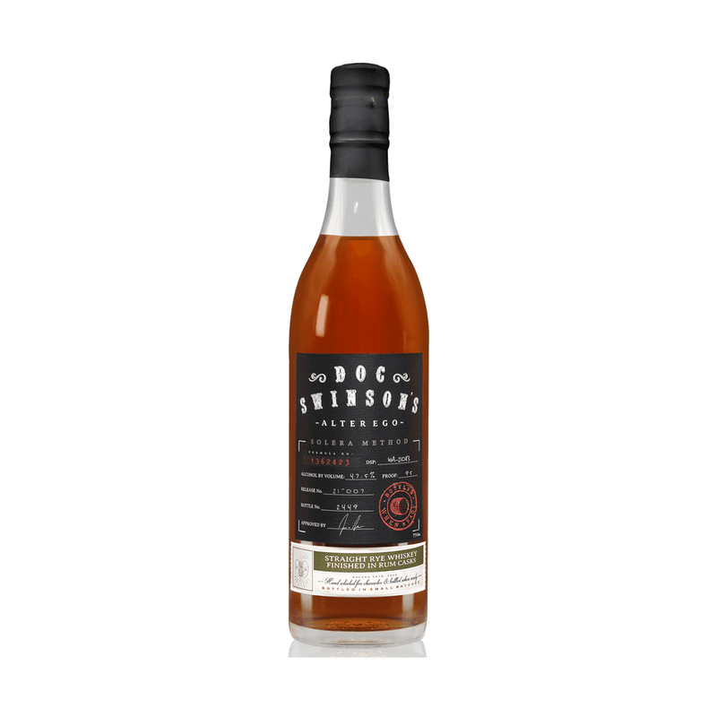 Doc Swinson's 'Alter Ego' Solera Method Rum Cask Finish Straight Rye Whiskey - LoveScotch.com