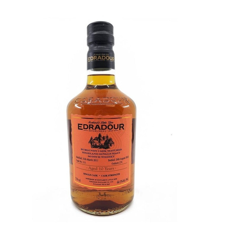 Edradour 10 Year Old Burgundy Cask Matured Single Malt Scotch Whisky - LoveScotch.com