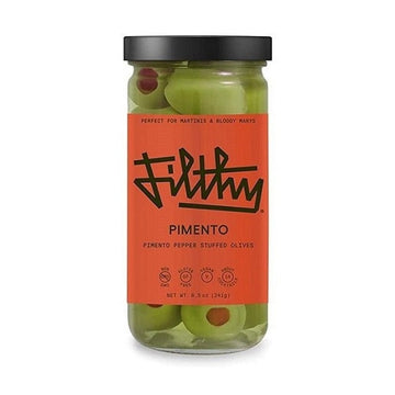 Filthy Foods Pimento Pepper Stuffed Olives Cocktail Garnish - LoveScotch.com