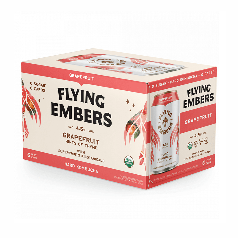 Flying Embers Grapefruit Thyme Hard Kombucha 6-Pack - LoveScotch.com