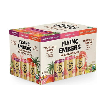 Flying Embers Tropical Hops Hard Kombucha Variety 6-Pack - LoveScotch.com
