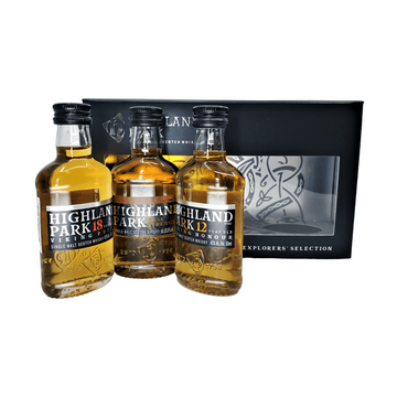 Highland Park 'Explorers Selection' 12 Year-Cask Strength-18 Year Single Malt Scotch Whisky 3-Pack 50ml - LoveScotch.com